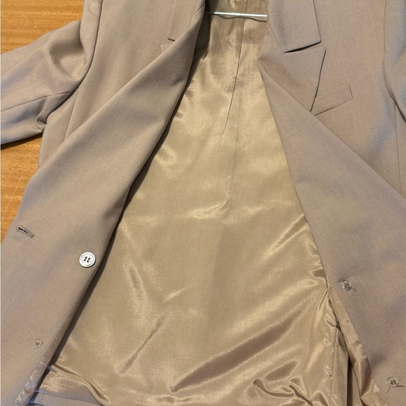 JH Collectibles NWT vintage style Tan Linen poly blend Blazer SZ 16 - Picture 3 of 9